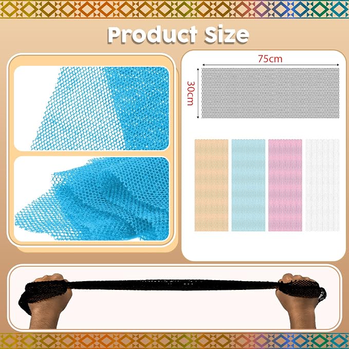 5 Pieces African Net Sponge – Deep Cleansing & Exfoliating Mesh - Image 5