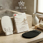 Korean Exfoliating Mitt & Exfoliating Glove 2 Pack – Dual Density Body Scrub - Image 2