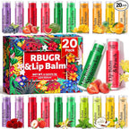 RBUGR 20 Pack Lip Balm Bulk- 12 Flavored Lip Balm Set Natural Moisturizing by RBUGR