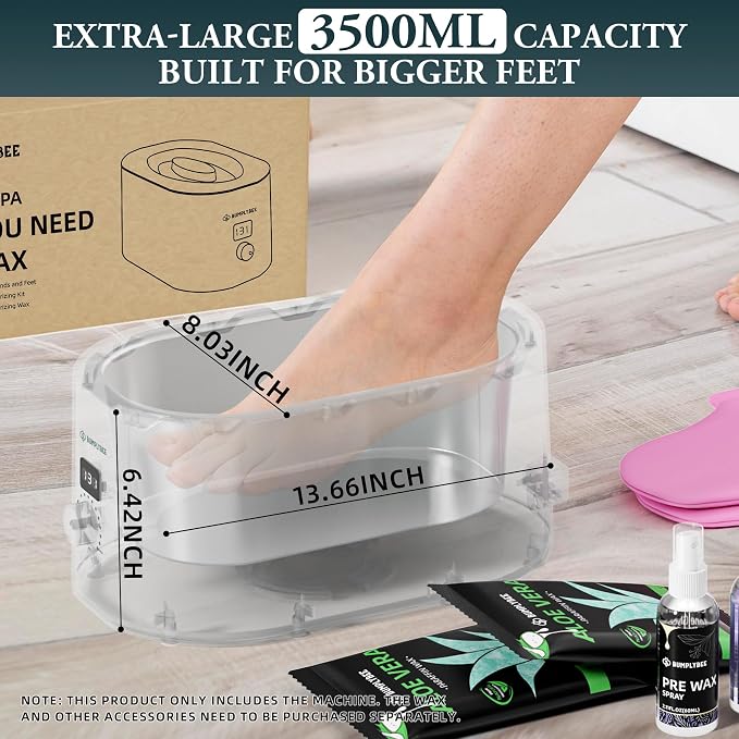 BUMPLYBEE Paraffin Wax Machine for Hand and Feet-3500ml Hand Wax Paraffin - Image 3