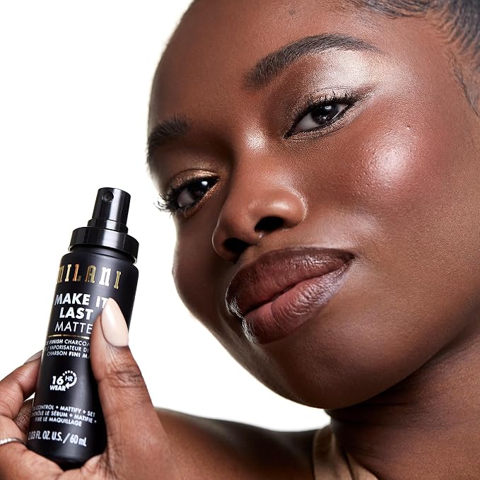 Milani Setting Spray + Primer, Make It Last Matte- Oil Absorbing Charcoal - Image 4