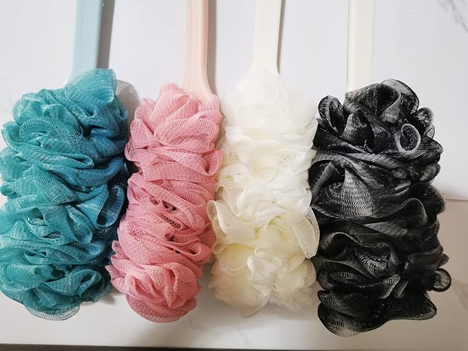 Back Scrubber for Shower, Loofah Long Handle Bath Body Brush, Soft Nylon Mesh - Image 2
