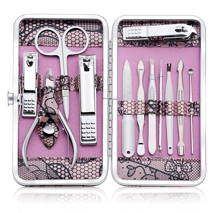 Manicure Set Professional Nail Clippers Kit Pedicure Care Tools- Stainless by KeibyCitom