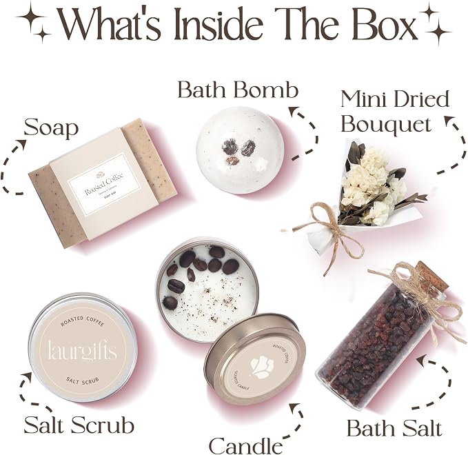 Mothers Day Spa Box for Women – Coffee Scented Candle Set - Image 2