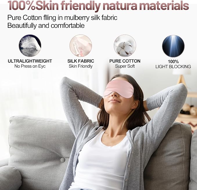 Sleep Mask, Silk Eye Mask for Sleeping - Image 5