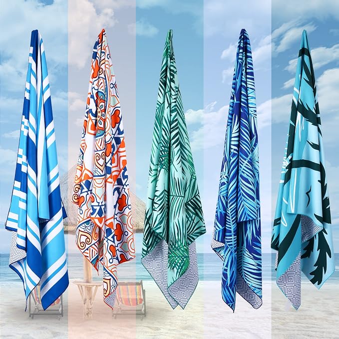 2 Pack Microfiber Beach Towel, Oversized Microfiber Pool Towel 75”x 35” - Image 7