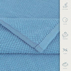 CASA COPENHAGEN EcoPop 4Pcs 100% Cotton Large Designer Towels Gift Set- Dusty - Image 4