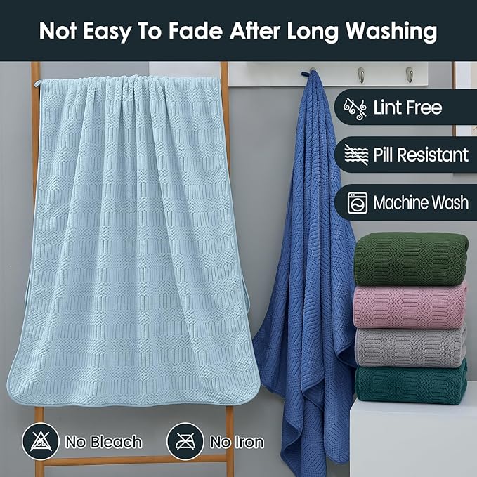 JML Microfier Bath Towels Set of 2, Large Microfier Body Towel - Image 6
