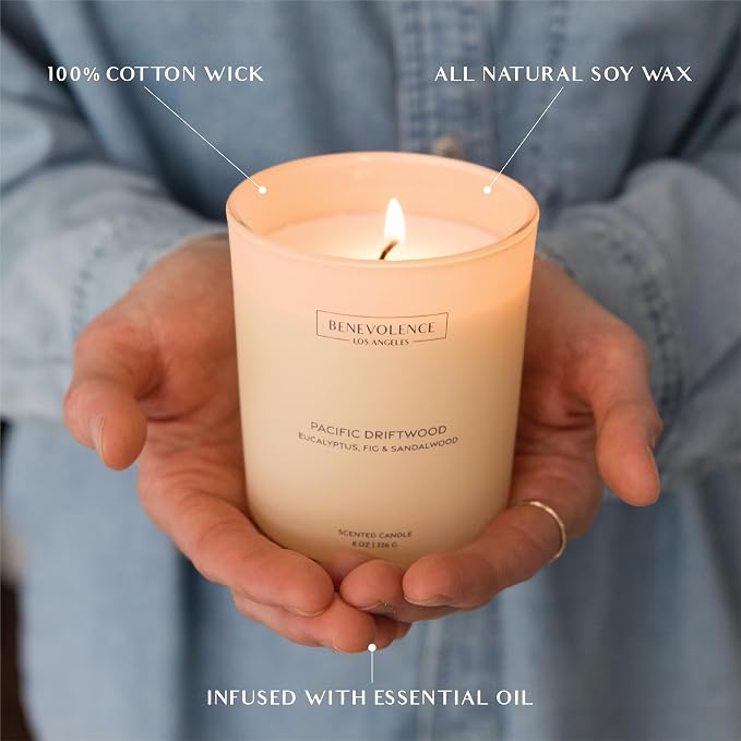 Eucalyptus, Fig & Sandalwood – Benevolence LA Scented Candle - Image 3