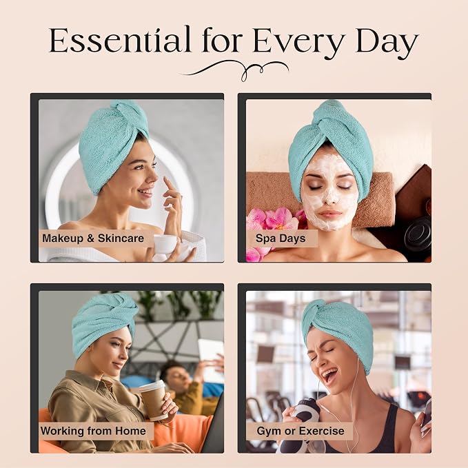 Lili&James 100% Cotton Hair Towel Wrap - Image 7