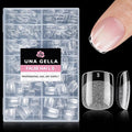 UNA GELLA Extra Short Square Oval Nail Tips 216pcs Pre-shaped Half Matte Square by UNAGELLA