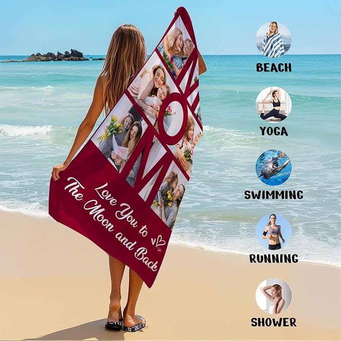 JML Mothers Day Birthday Gifts for Mom from Daughter Son, Personalized Beach - Image 7