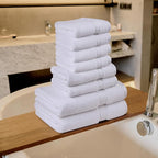 Towel and Linen Mart White Towel Sets, 2 Bath Towels 2 Hand Towels and 4 - Image 5