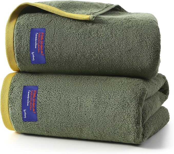 REDKISS 100% Cotton 2 Pack Luxury Bath Towels 27 x 54 Inches, Oversized Bath by REDKISSOnline
