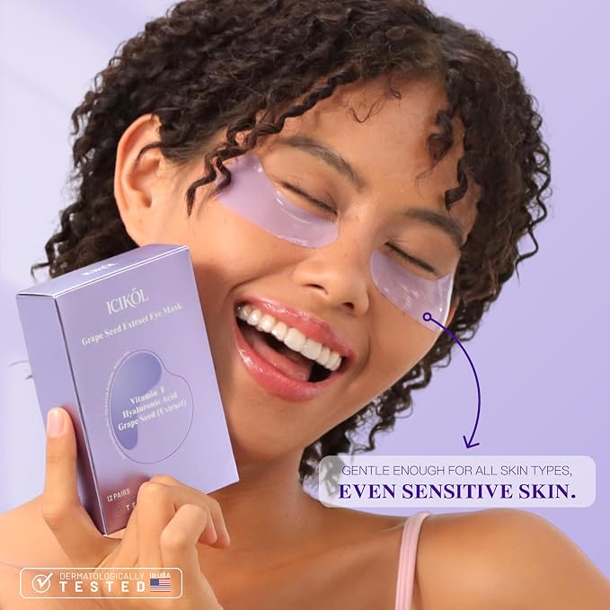 Grape Seed Collagen Under Eye Patches, Eye Mask - Image 5