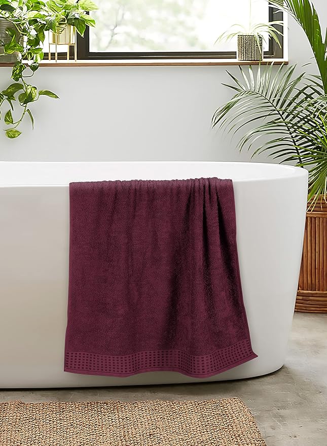 GLAMBURG 100% Cotton 2 Pack Oversized Bath Towel Set 28x55 Inches, Ultra Soft - Image 5