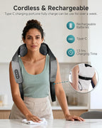 Snailax Cordless Neck Massager for Pain Relief Deep Tissue, Upgraded 4D Shiatsu - Image 4