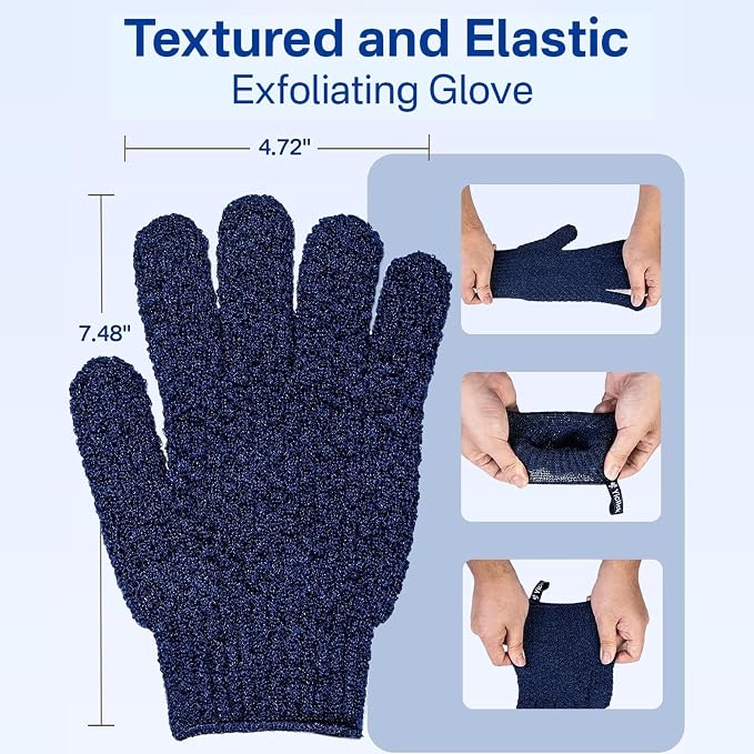 Yiclick Heavy Exfoliating Gloves, Exfoliating Body Scrubber - Image 6