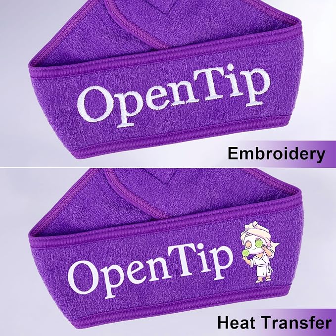 TopTie 4PCS Spa Facial Headband Skincare Makeup Head Wrap Adjustable Terry - Image 4