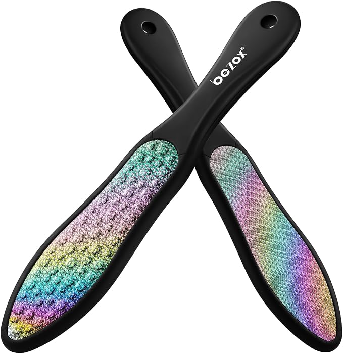 BEZOX Foot File Callus Remover, Double Sided Callus File Scraper, Foot Scrubber by BEZOX