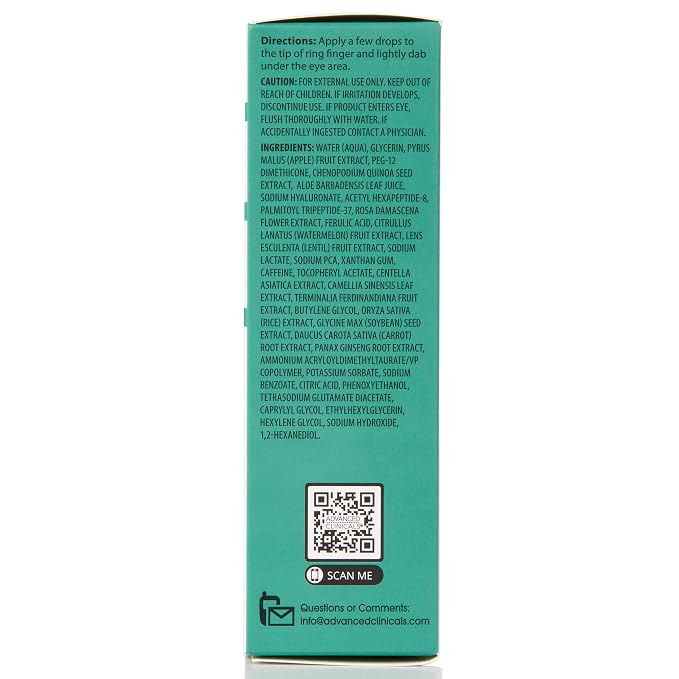 Advanced Clinicals Puffy Eye Under Eye Serum | Visible Anti Aging Brightening - Image 9