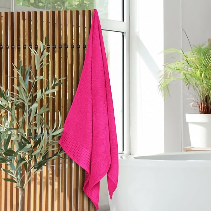 GLAMBURG Ultra Soft 4 Pack Oversized Bath Towel Set 27x54 inches, 100% Cotton - Image 4