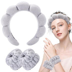 Zkptops Spa Headband for Washing Face Wristband Set Sponge Makeup Skincare - Image 8