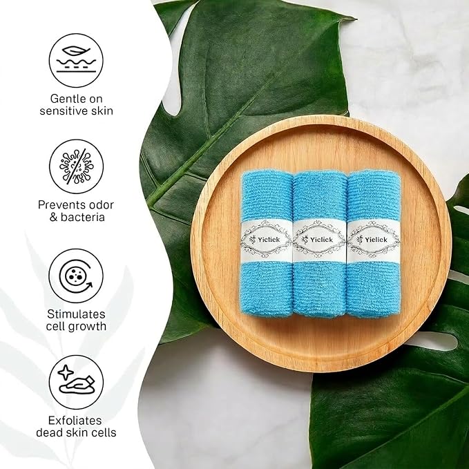 Yiclick Exfoliating Washcloth Towel- Exfoliating Body Scrubber Exfoliator - Image 2