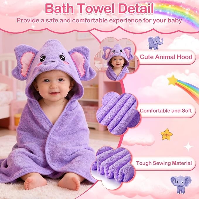 OFUSUY 12 PCS Baby Towels, Baby Bath Towels - Image 8