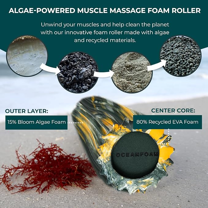 Oceanfoam Ripple Travel Foam Roller Firm Mini Foam Roller - Image 7