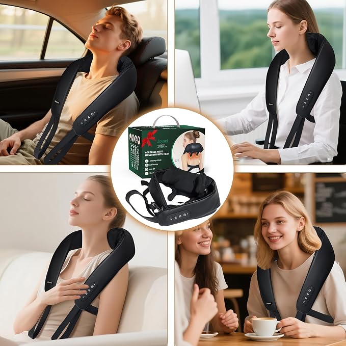 Joyset Neck Massager with Heat, Cordless Shiatsu Neck Massager - Image 8