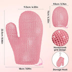 2 Pcs Honeycomb Exfoliating Mitten Set Bath Mitt Honeycomb Face and Body - Image 7