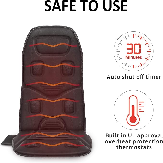 COMFIER Back Massager for Chair – Upgraded Vibration Chair Massager, Deep - Image 6