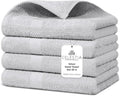 Premium Silver Hand Towels-100% Cotton, Soft & Absorbent, Fast Drying, Elegant by VillaCelestia