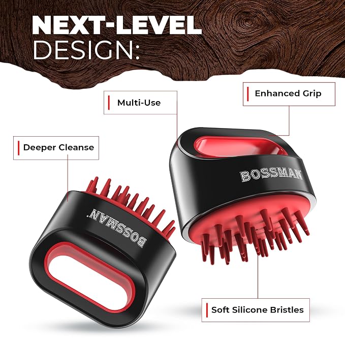 Bossman Titan Shower Scalp Massager – Scalp Exfoliator Brush – Ergonomic - Image 4