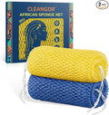 Cleangor 2Pcs African Net Sponge Authentic by Cleangor