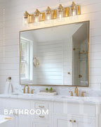 5-Light Bathroom Light Fixtures, 30 Inch Brushed Gold Vanity Light - Image 4