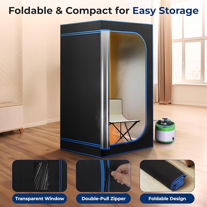 SereneLife Portable Sauna Box for Home, Steam Tent - Image 5