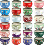24 Packs Christmas Scented Candles Gift- Aromatherapy Candle-2.5oz Soy Wax-Long - Image 3