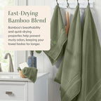 Springtree Home Luxury Viscose from Bamboo Bath Towel Set of 4 | 35% Viscose - Image 3