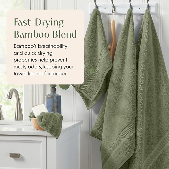 Springtree Home Luxury Viscose from Bamboo Bath Towel Set of 4 | 35% Viscose - Image 3