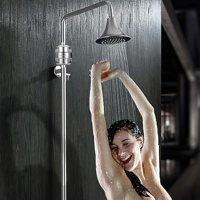 Shower Filter for Hard Water, Built in Replaceable 15 Stage Shower Head Filter - Image 3