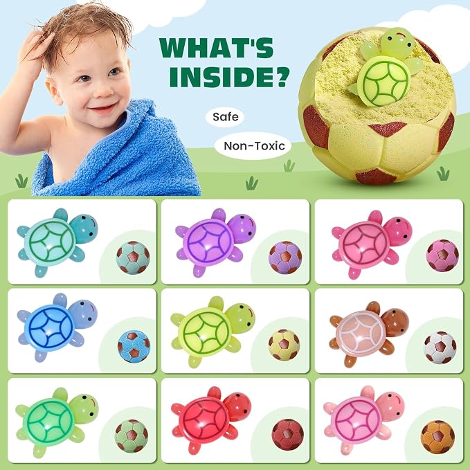 Qivatex Bath Bombs with Surprise Toys Inside, Soccer Gifts - Image 5