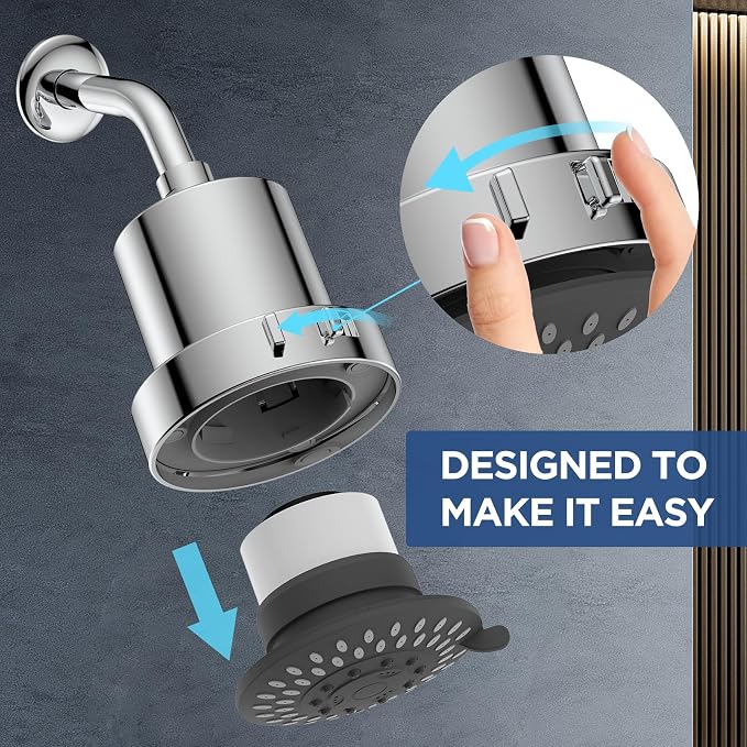 Filtered Shower Head with 5 Modes, HOPOPRO High Pressure Showerhead with Filter - Image 5