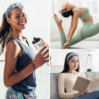 Ztomine Headbands, Makeup Removal, or Facial Mask Usage, Dark Khaki + Blue - Image 6