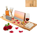 Bathtub Tray - Luxury Bamboo Bathtub Tray by QUELIEN