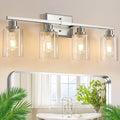 Ascher Bathroom Light Fixtures, 4-Light Vanity Lights by Ascher