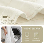 Madison Park Turkish Bath Towel Set 100% Cotton Bath Towel 600GSM Oversized - Image 5