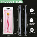 2Pcs Plastic Cuticle Pusher, Dual-end Dead Skin Nail Pusher, Gentle Plastic - Image 6