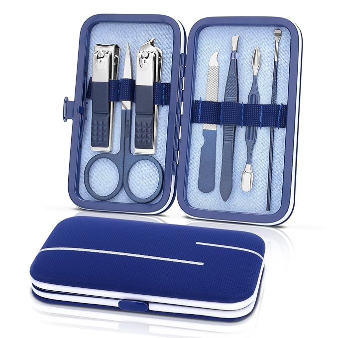 Manicure Set-Stainless Steel Nail Care Set-Professional 7 in 1 Ingrown Toenail by LifHap